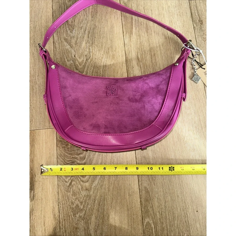 Steve Madden Dark Fuschia‎ BJammy Shouler Bag Silver Hardware NEW